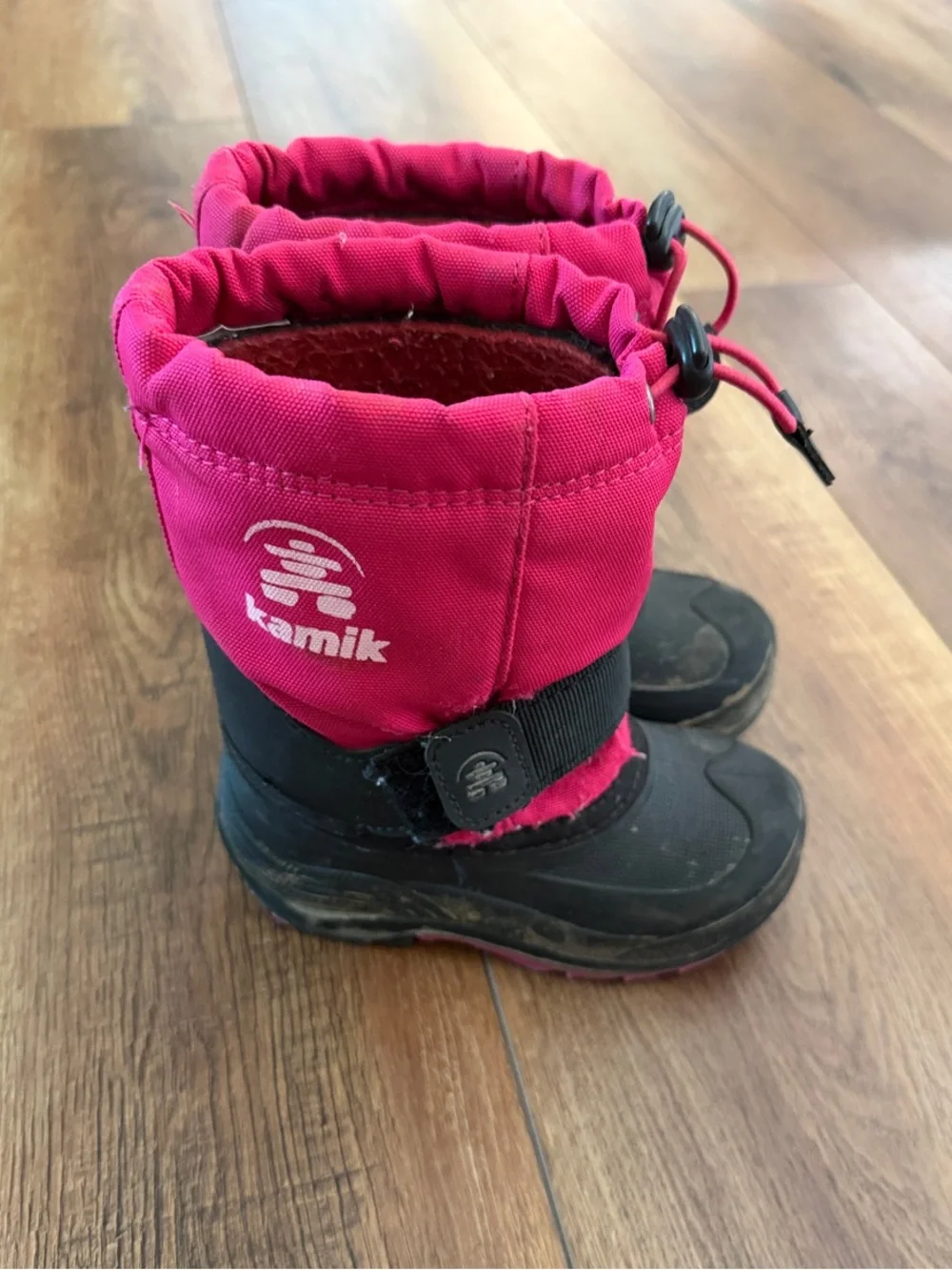 Kamik Kids Pink & Black Waterproof Snow Boots